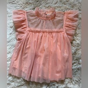 Joie Peach Ruffled Blouse